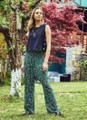Women's Printed Boho Harem Pants Green