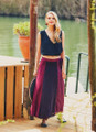 Purple Patchwork Maxi Wrap Skirt