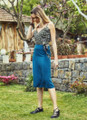 Blue Midi Skirt