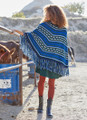 Blue Crochet Poncho