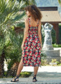 Boho Style Printed Red Fit and Flare Dress