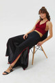Open Back Red Boho Wrap Top
