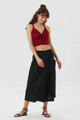 Open Back Red Boho Wrap Top