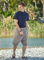 Men's Short Beige Hippie Harem Pants