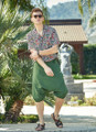 Men's Short Green Hippie Harem Pants