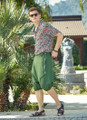 Men's Short Green Hippie Harem Pants