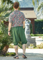 Men's Short Green Hippie Harem Pants