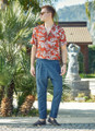 Tapered Fit Men's Blue Boho Pants