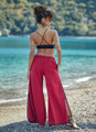 Women's Red Boho Hippie Pants