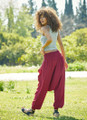 Women's Red Boho Hippie Harem Pants