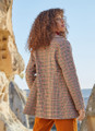Women's Plaid Blazer Jacket Beige