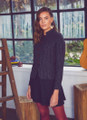 Band Collar Striped Boho Jacket