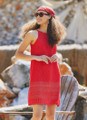 Halter Neck Red Black Summer Dress