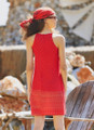 Halter Neck Red Black Summer Dress
