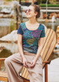 Tie Back Printed Summer Top for Women