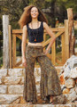 Elastic Waist Printed Yellow Boho Palazzo Pants