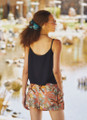 Tropical Print Women's Orange Boho Summer Shorts