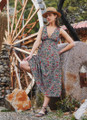 V Neck Paisley Midi Summer Dress