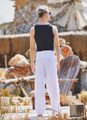 Summer Fisherman Pants for Men White