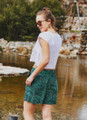 Boho Style Women's Printed Green Summer Shorts