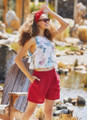 Boho Style Women's Red Summer Shorts