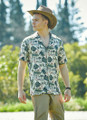 Tropical Print Short Sleeve Men's Shirt