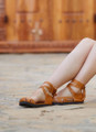 Orange Stylish Leather Sandals for Summer