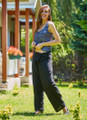 Summer Fisherman Pants for Women Black