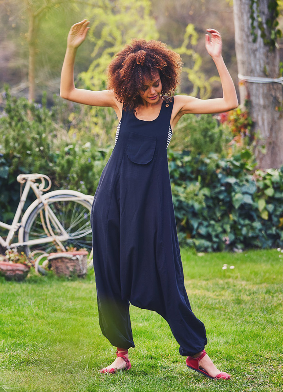 Black Harem Jumpsuit with Front Pocket – Clothes By Locker Room