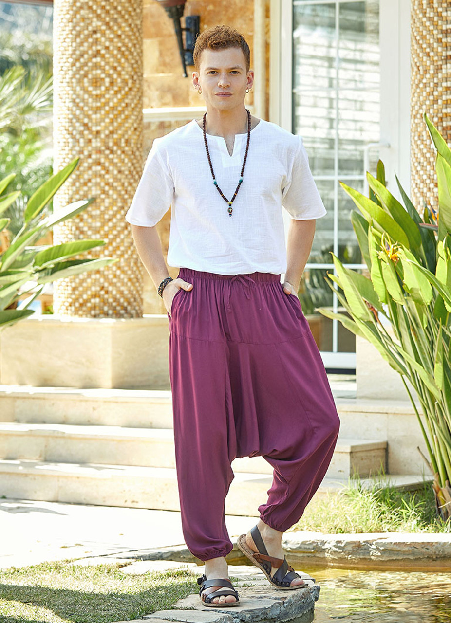 Mens Flowy Harem Pants | Elephant Pants – Lannaclothesdesign Shop