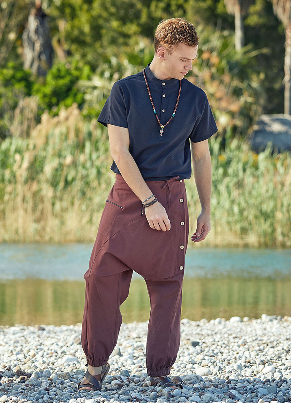 Cheap S-5XL Harem Pants Men Japanese Casual Cotton Linen Trouser Man Jogger  Pants Chinese Baggy Pants | Joom