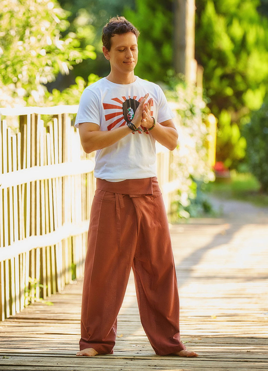 Summer Fisherman Pants for Men Brown | BohoClandestino Wholesale