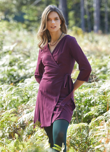 Double Breasted Purple Mini Dress