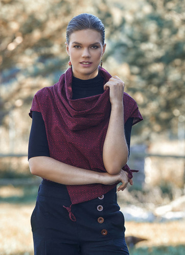 Tribal Print Red Boho Crop Top