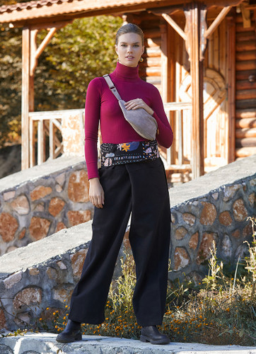 Women's Warm Thai Fisherman Pants Black