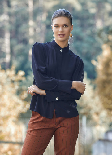 Long Sleeve Boho Women's Shirt Black