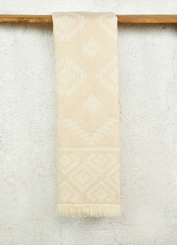 Rug Pattern Turkish Towel in Beige