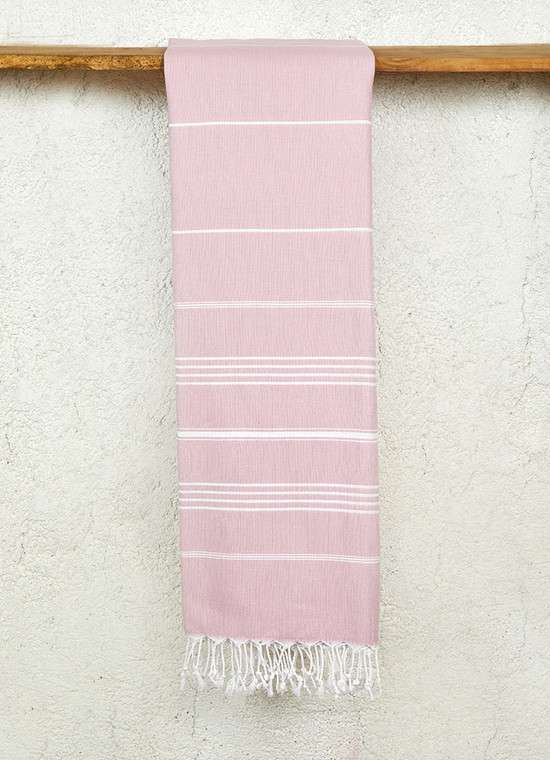 Classic Pattern Light Turkish Towel in Purple