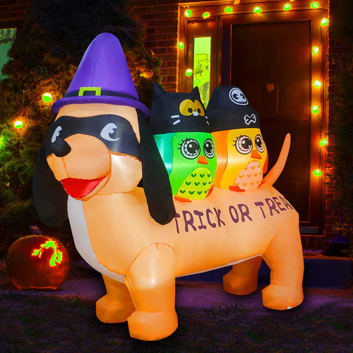 Dog with Owls Inflatable For halloween Decoration 21244