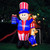 7 Ft Patriotic Independence Day 4th of July Inflatable Uncle Sam with Dog & American Flag Decor Home Yard