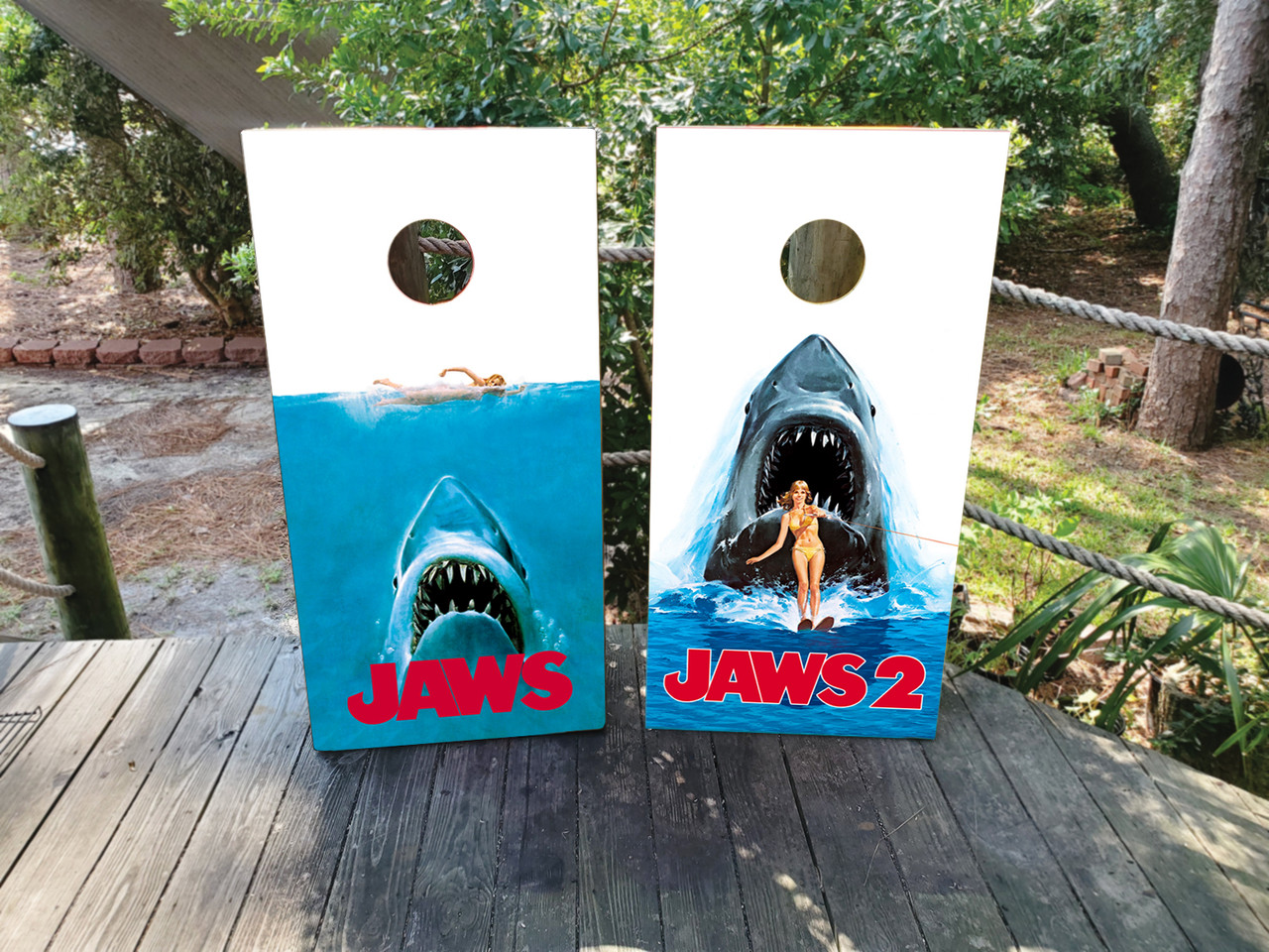 Jaws Cornhole Wraps / Skins Cornhole Wraps and Skins