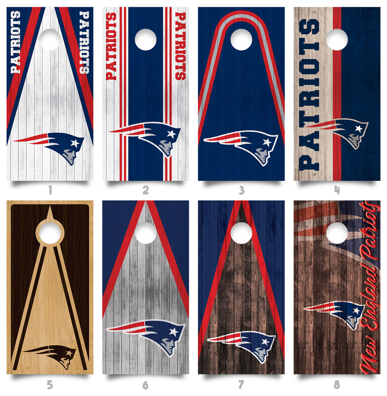 New England Patriots cornhole board or vehicle decal s 