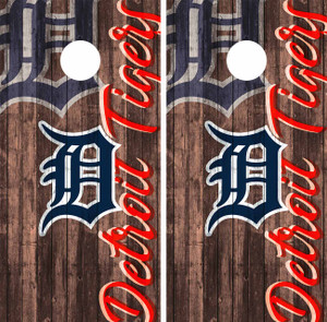 Detroit Tigers Cornhole Wraps Skins Vinyls Decals Stickers