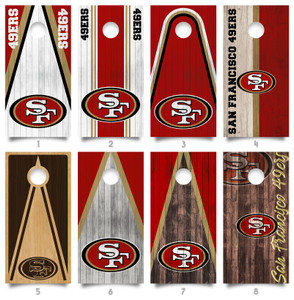 San Francisco 49er's cornhole wraps / skins / vinyl / decals / stickers San Francisco 49er's cornhole wraps / skins / vinyl / decals / stickers