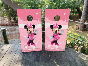 Minnie Mouse Cornhole Wraps, Decals, Stickers, Vinyl Minnie Mouse Cornhole Wraps, Decals, Stickers, Vinyl