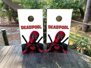 Deadpool Cornhole Wraps, Decals, Stickers, Vinyl Deadpool Cornhole Wraps, Decals, Stickers, Vinyl