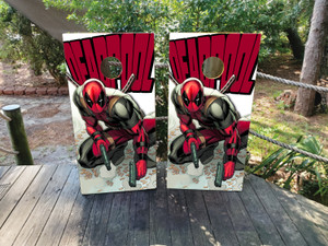 Deadpool Cornhole Wraps, Decals, Stickers, Vinyl Deadpool Cornhole Wraps, Decals, Stickers, Vinyl