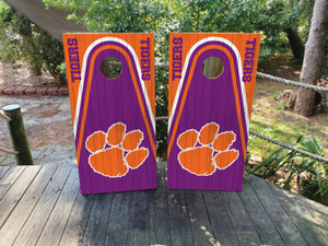 Clemson Tigers Cornhole Wraps Skins Vinyls Decals Clemson Tigers Cornhole Wraps Skins Vinyls Decals