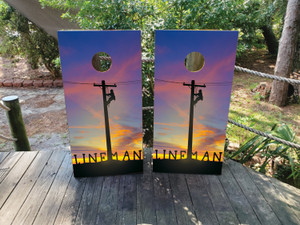 Lineman Cornhole Skins / Wraps / Decals Lineman Cornhole Skins / Wraps / Decals