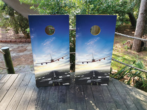 Airplane cornhole wraps / skins / vinyl / decals Airplane cornhole wraps / skins / vinyl / decals